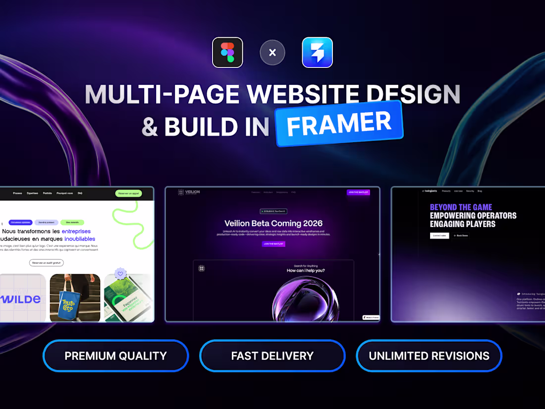 Cover image for Multi-Page Website Design & Build in Framer