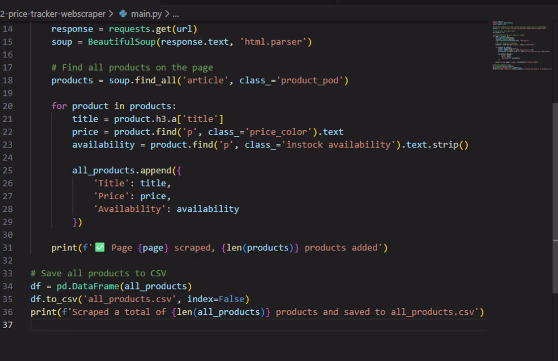Cover image for Price Tracker Web Scraper Description A Python web scraper t...