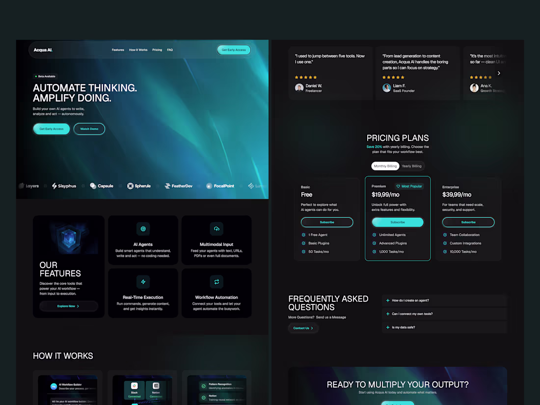 Cover image for Acqua AI - Framer Template