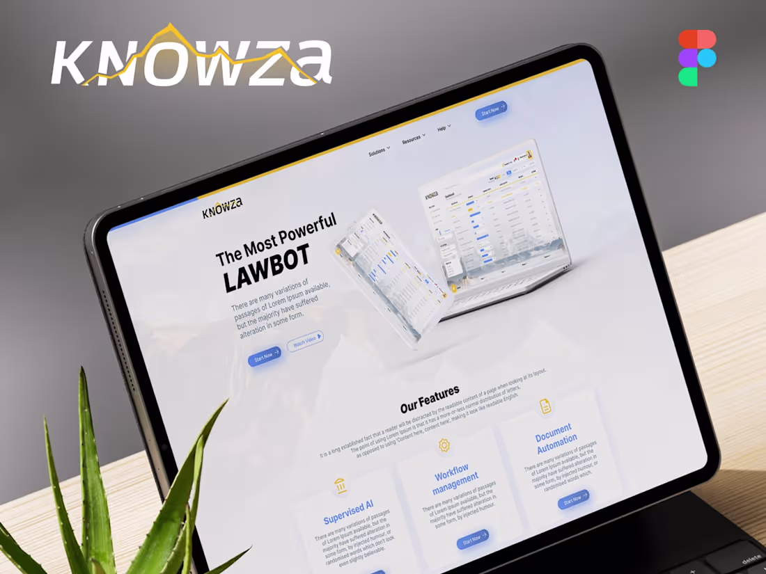 Cover image for Knowza - UI/UX Design and Web Development