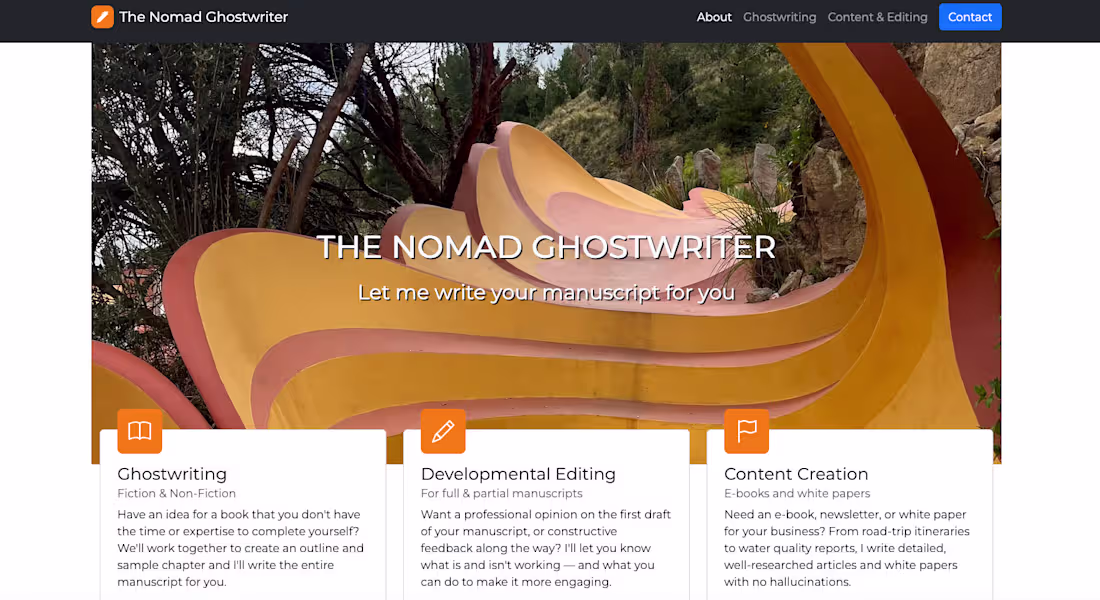Cover image for The Nomad Ghostwriter