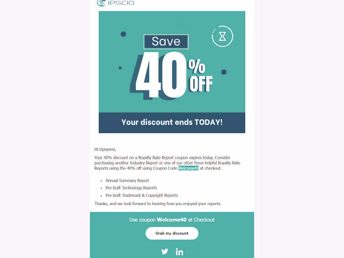 Cover image for Email Flows and Design for IPSCIO