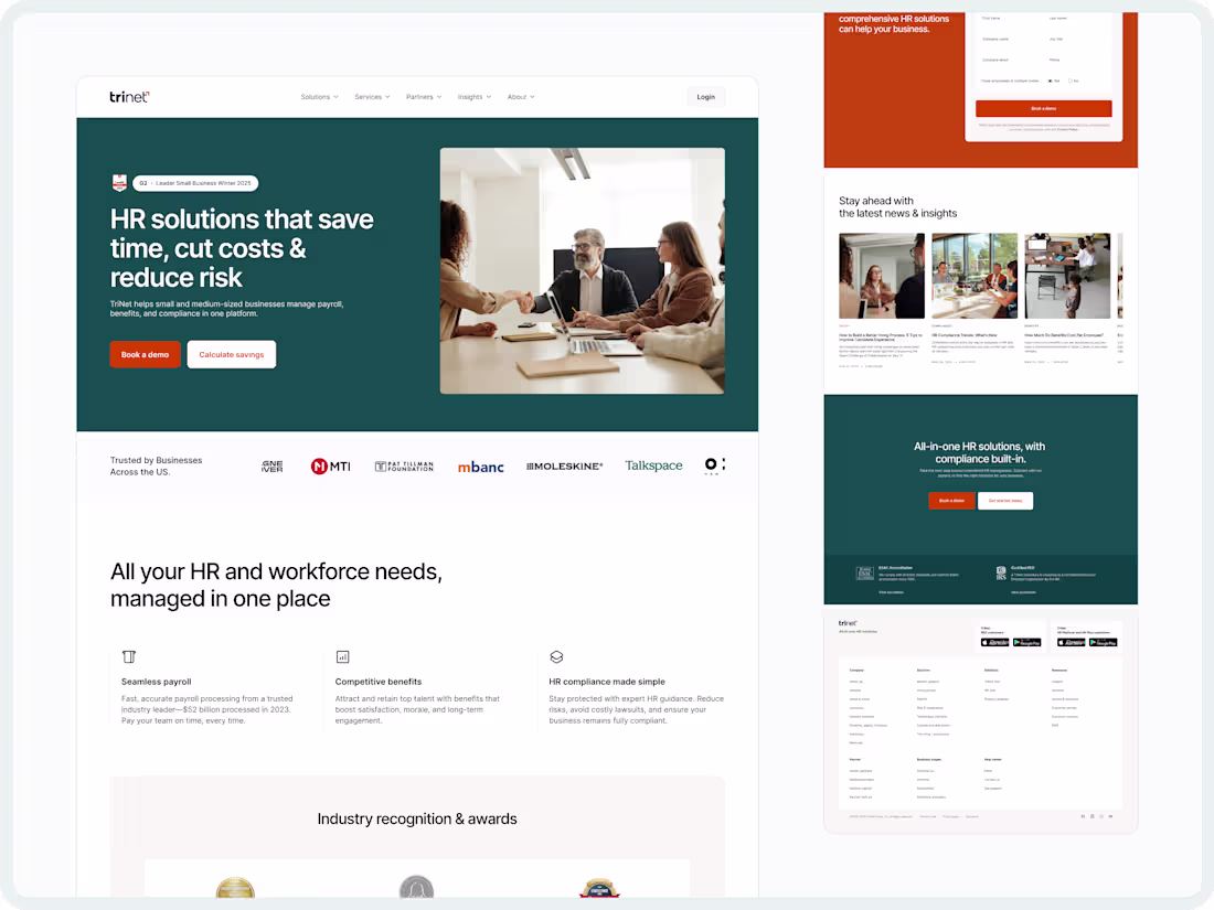 Cover image for TriNet - Website Redesign