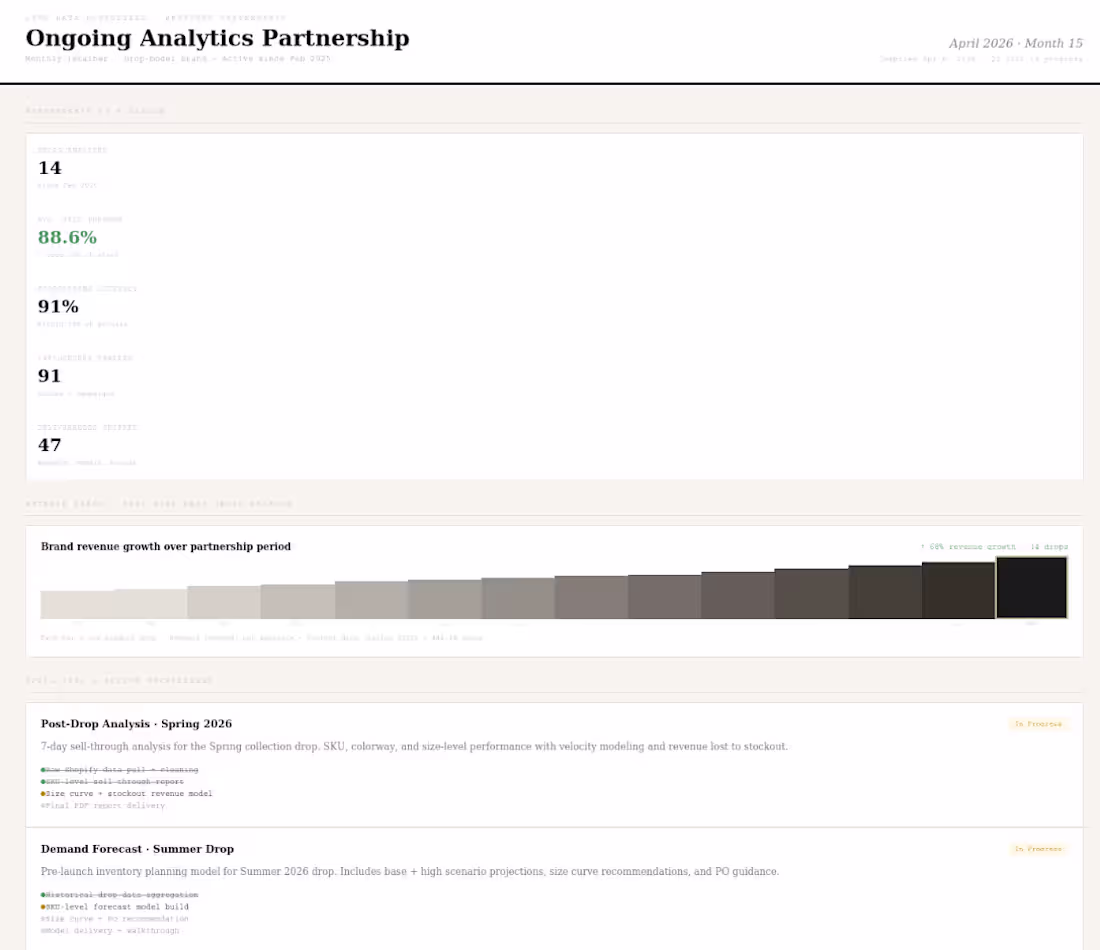 Cover image for Ongoing Analytics Partnership (Retainer)