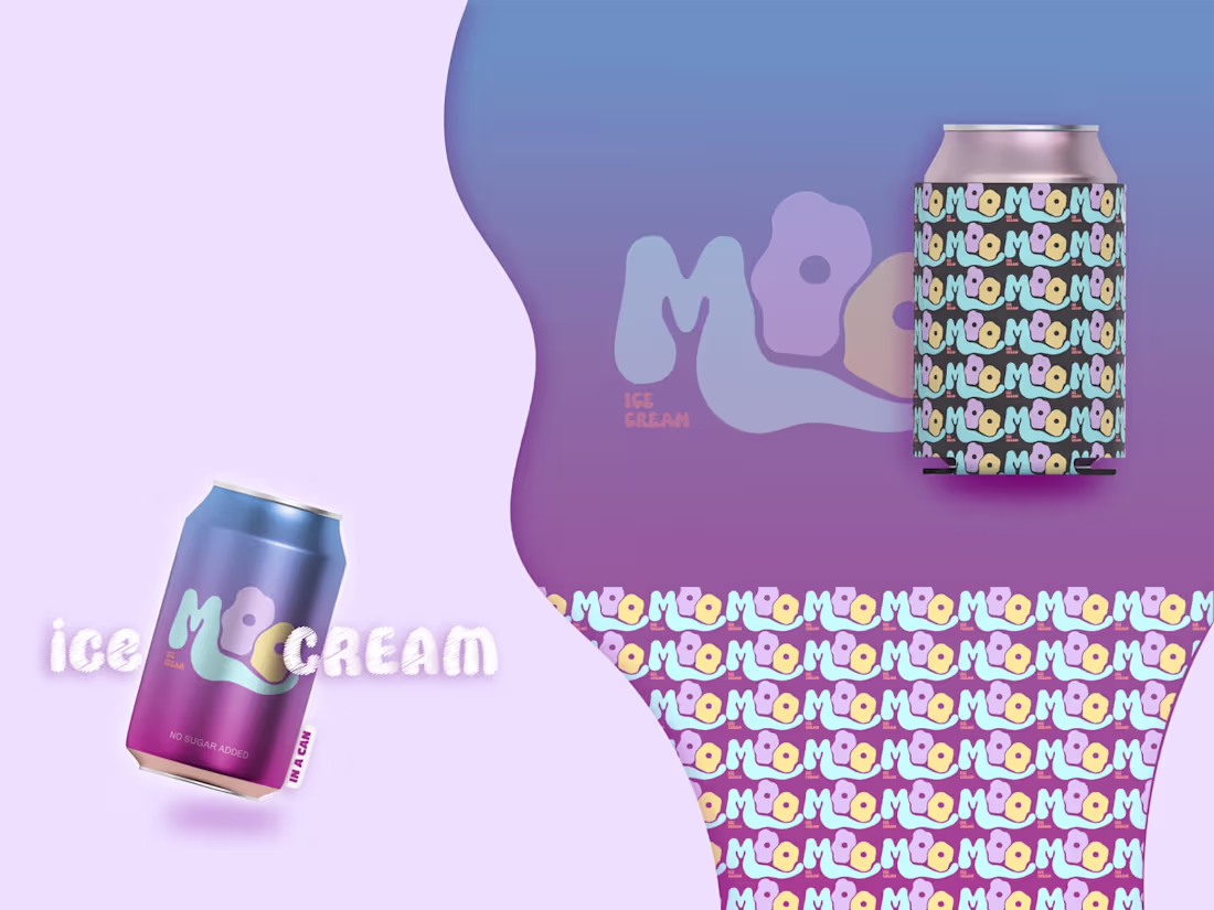 Cover image for Branding Identity, logo and packaging for Ice-cream Drinks