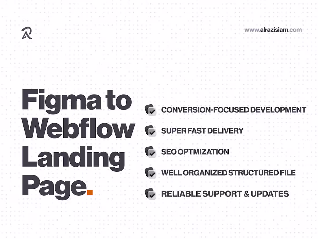 Cover image for Figma to Webflow Landing Page Development
