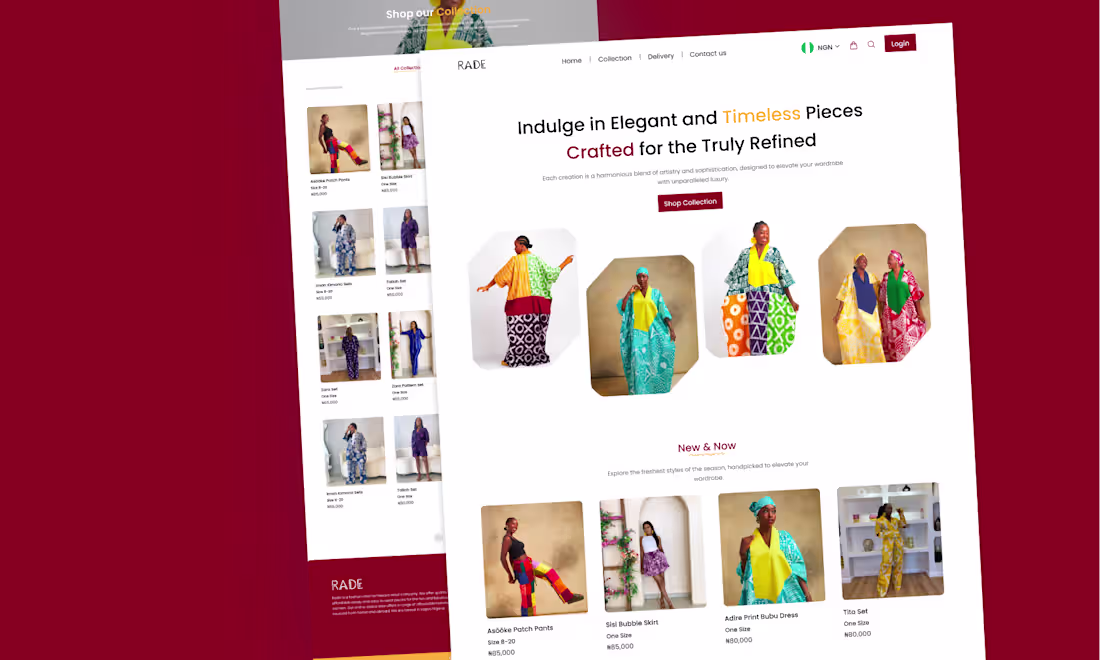 Cover image for Radé Label Shopify Store Development
