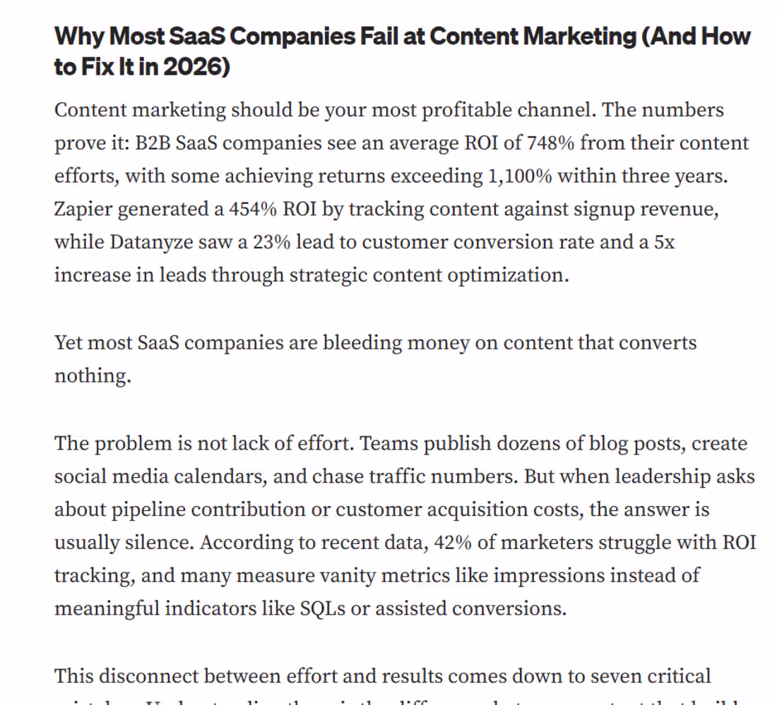 Cover image for Why Most SaaS Companies Fail at Content Marketing (And How t...