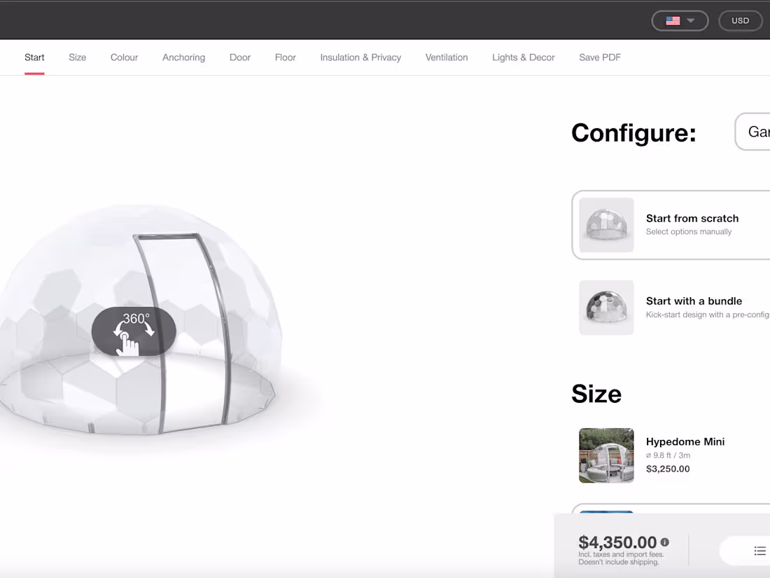 Cover image for Hypedome - Created Configurator