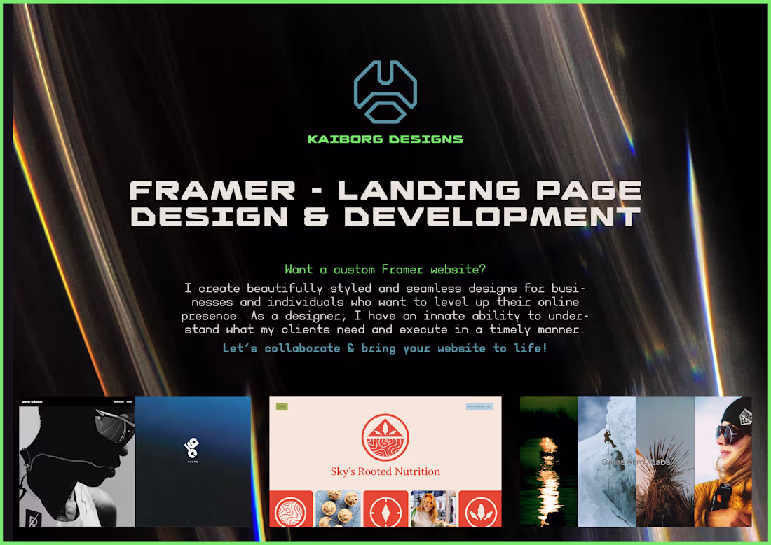 Cover image for Framer - Landing Page Design & Development