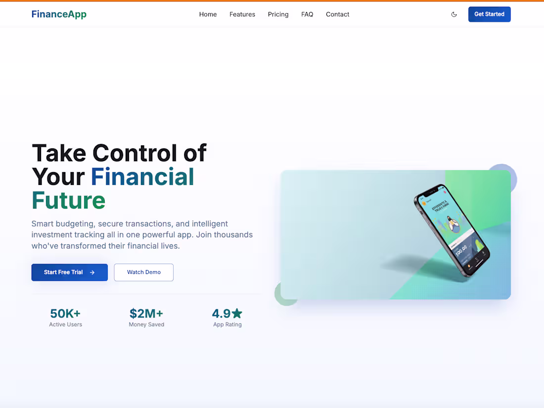 Cover image for FinanceApp - Take Control of Your Financial Future