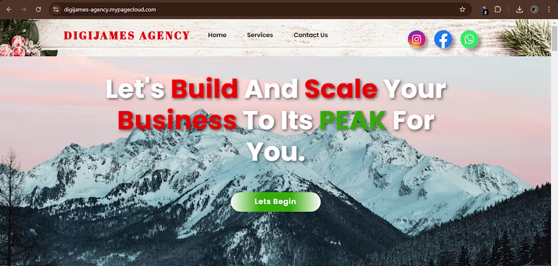 Cover image for Christmas Season Website Revamping for a Marketing Agency