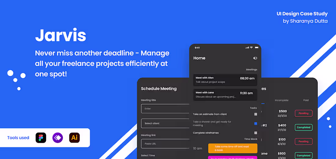Cover image for UI Design Case Study: Jarvis Project Management App