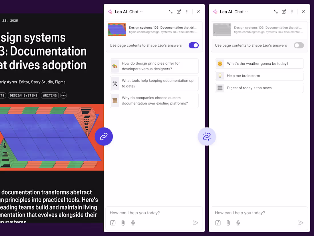 Cover image for Contextual conversations with Leo AI
