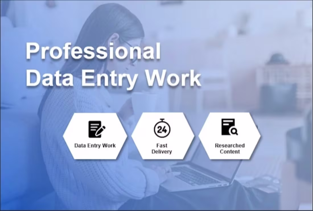 Cover image for Data Entry & Excel Expert
