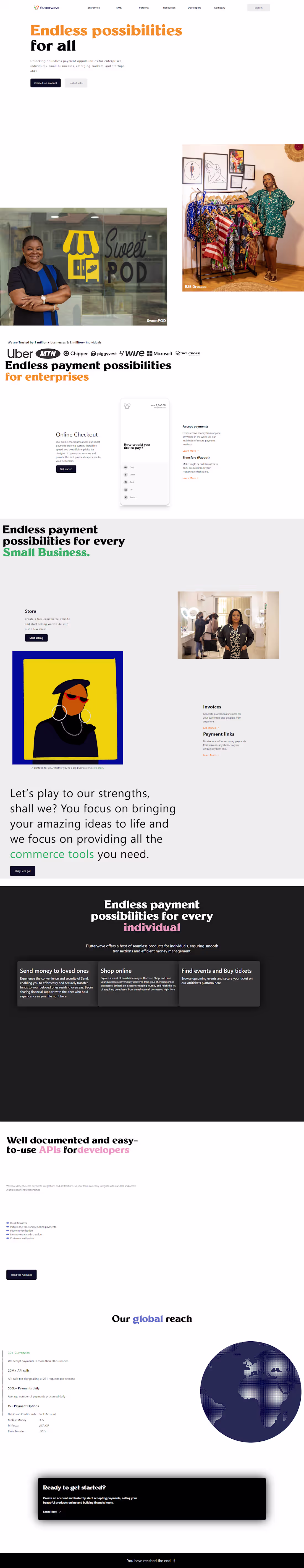 Cover image for A responsive fintech landing page