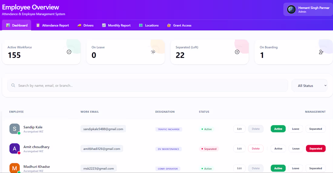 Cover image for Geofence based Attendance & HRMS
–