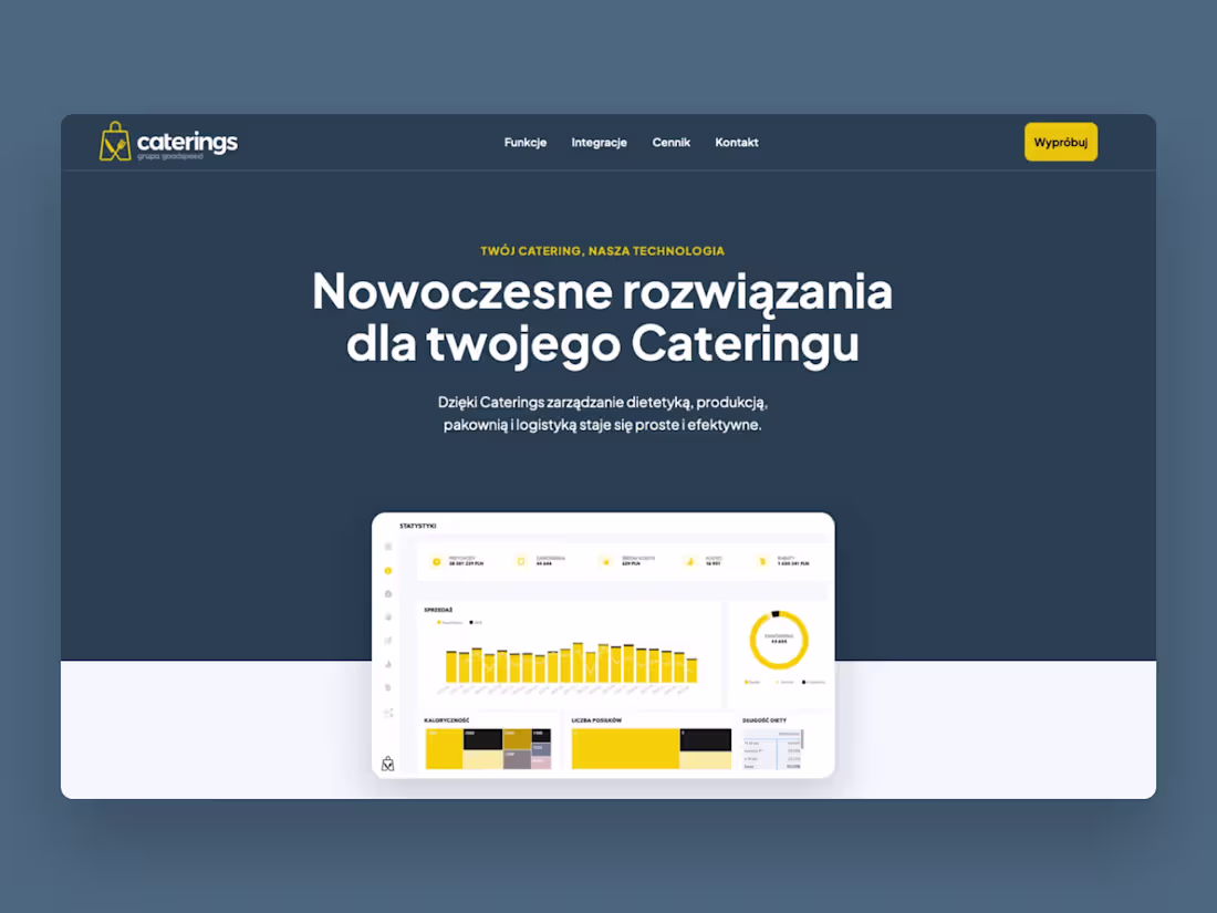 Cover image for Caterings - powerful software for diet catering