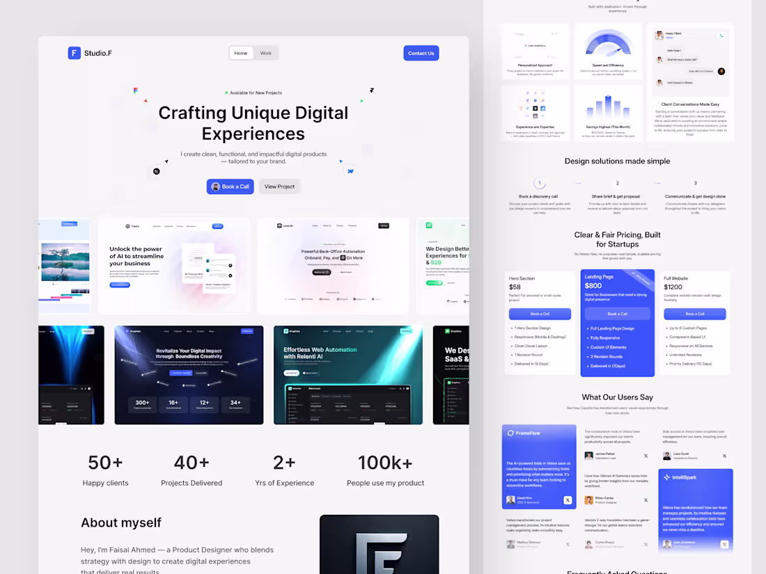 Cover image for Personal Portfolio Landing Page Design