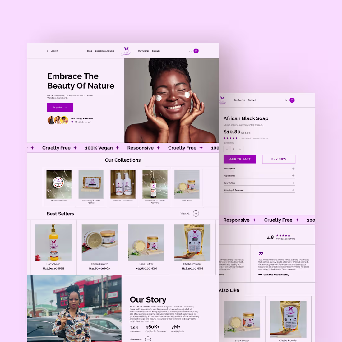 Cover image for Skin care website design