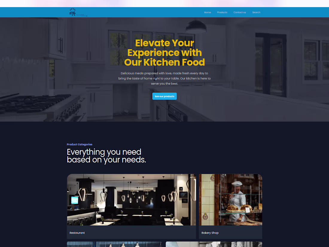 Cover image for Kitchen Equipments - Fast Next.js Website.