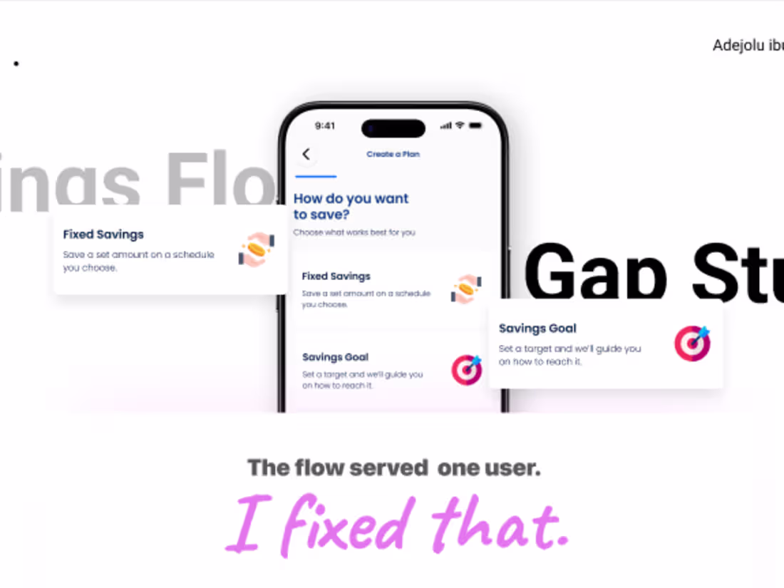 Cover image for  Cowrywise Savings Flow — UX Redesign