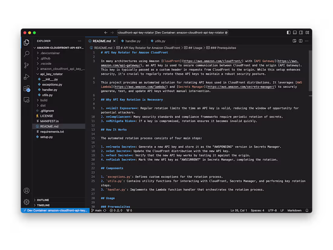 Cover image for API Key Rotator for Amazon CloudFront (AWS, Python)