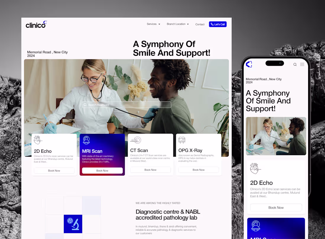 Cover image for Clinico Landing Page Design Clinico is dedicated to enhancin...