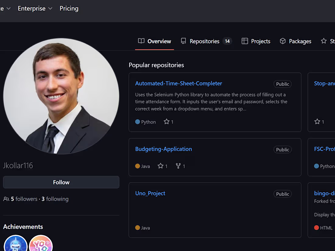 Cover image for Jkollar116 - Overview