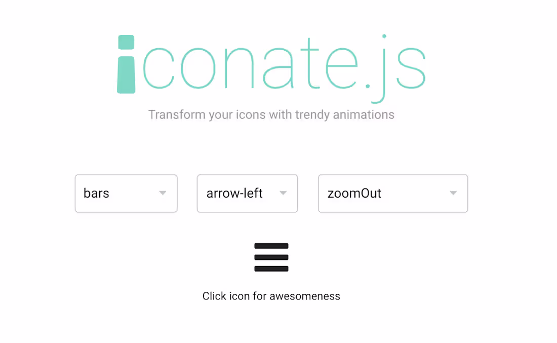 Cover image for Iconate.js - icon animation library 