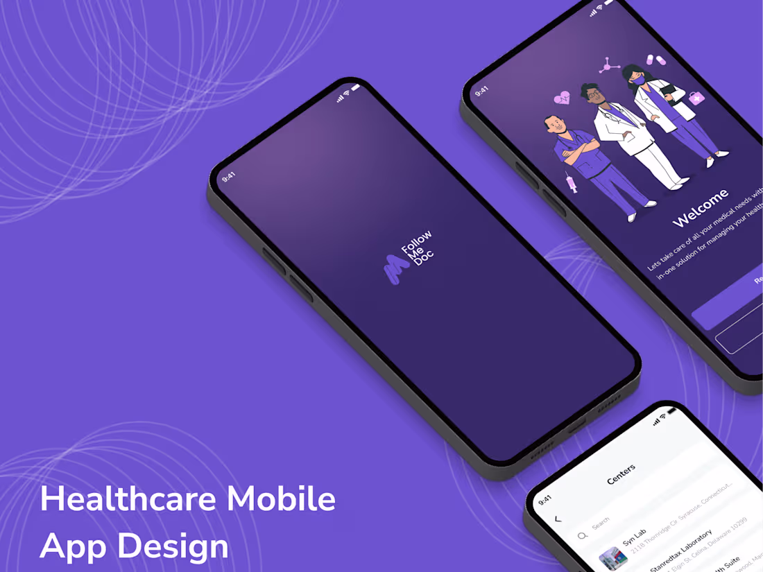 Cover image for Healthcare Mobile UI Design