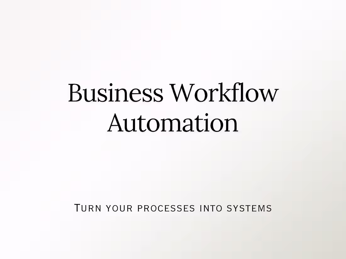 Cover image for Custom Business Workflow Automation Services