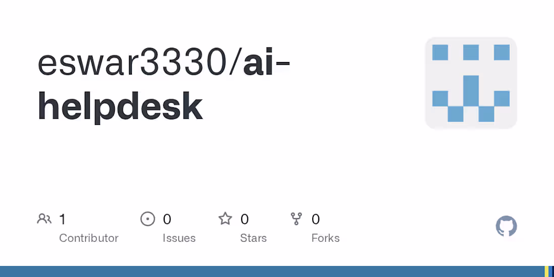 Cover image for GitHub - eswar3330/ai-helpdesk