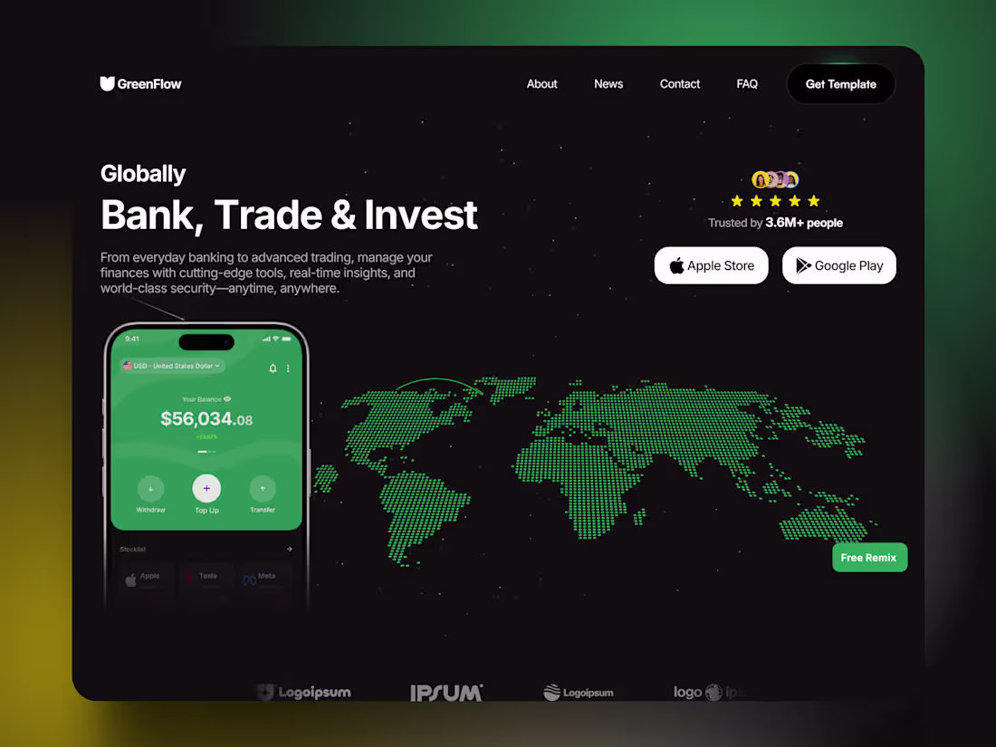 Cover image for GreenFlow A Conversion-Focused Framer Template 