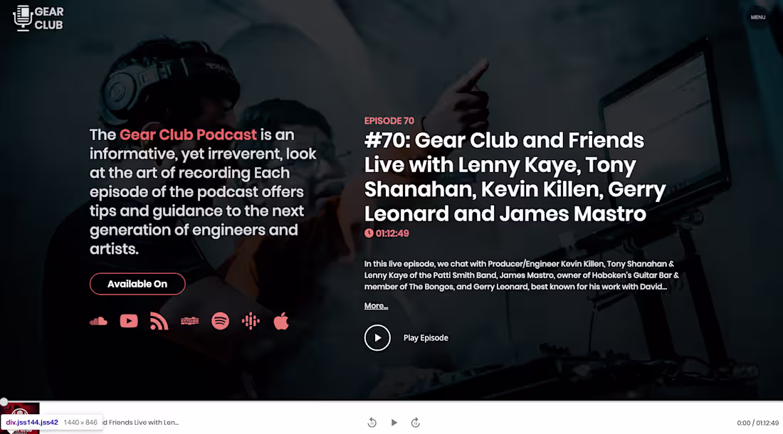 Cover image for Single Page Application Concept for Podcast Discovery