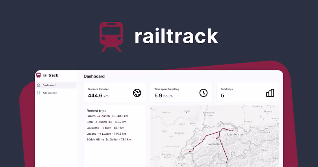 Cover image for Railrack.ch - Track your train journeys in Europe