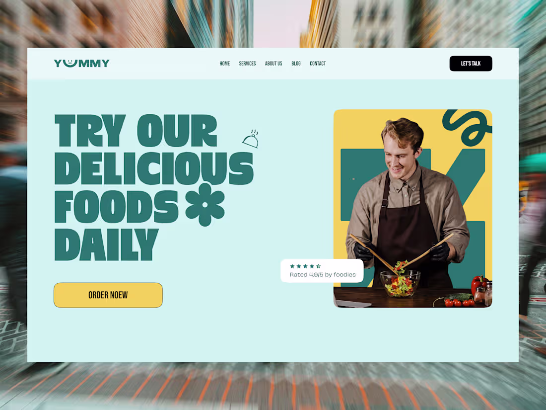 Cover image for Yummy Food Delivery Landing Page
This