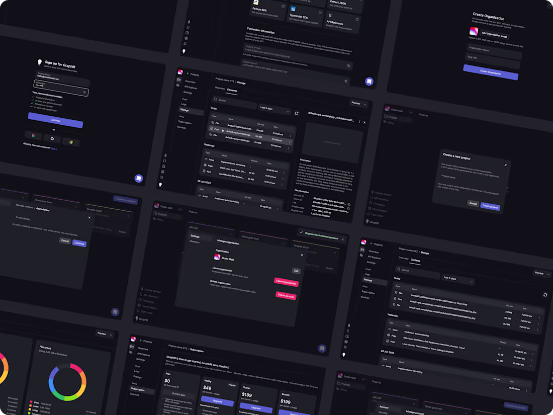 Cover image for Graphlit - AI Dashboard UI/UX Design