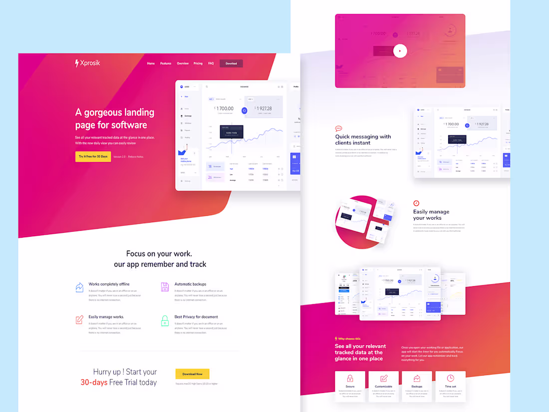 Cover image for Xprosik – Saas Software App startup business wordpress website