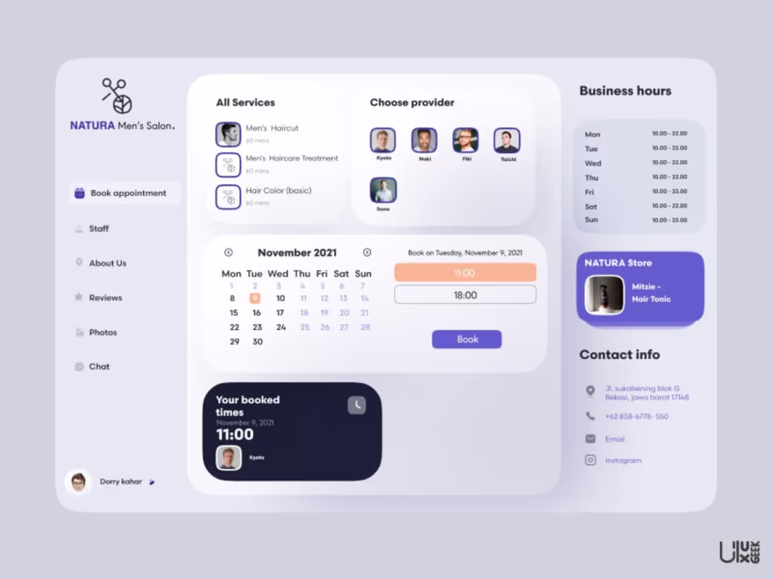 Cover image for Barber Shop Saloon Booking Web App Design