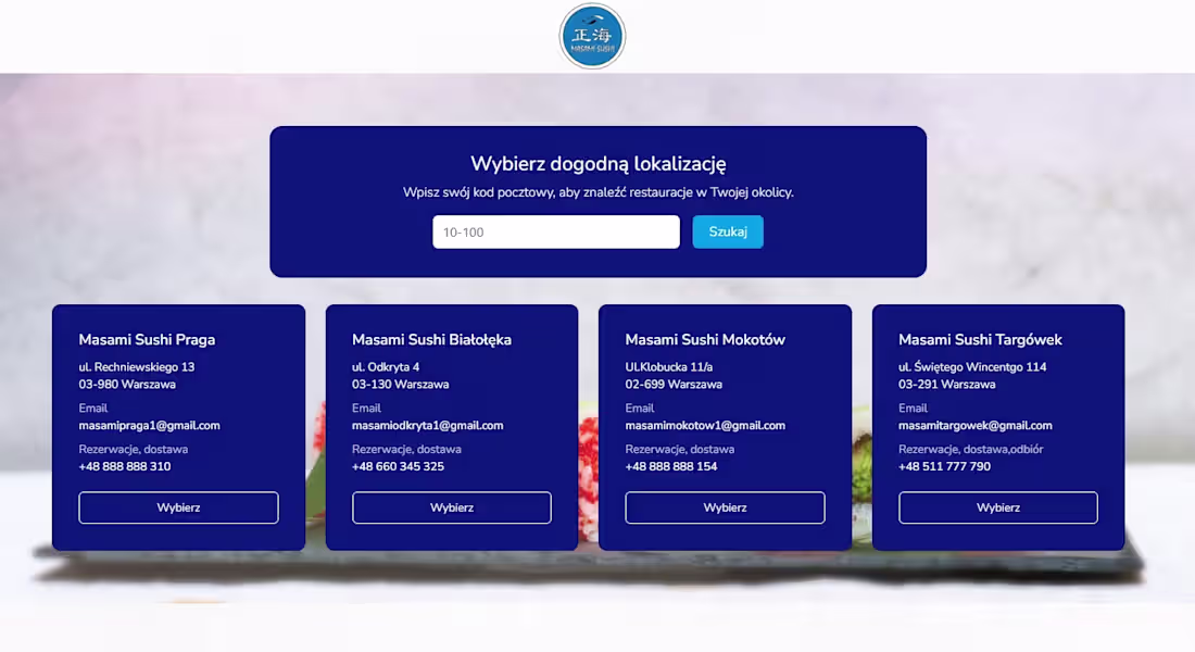 Cover image for Masami Sushi Website Design