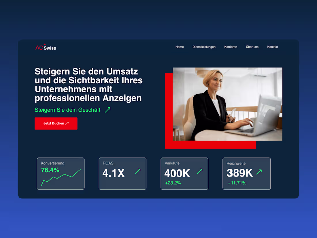 Cover image for Figma to WordPress Website Development for Adswiss