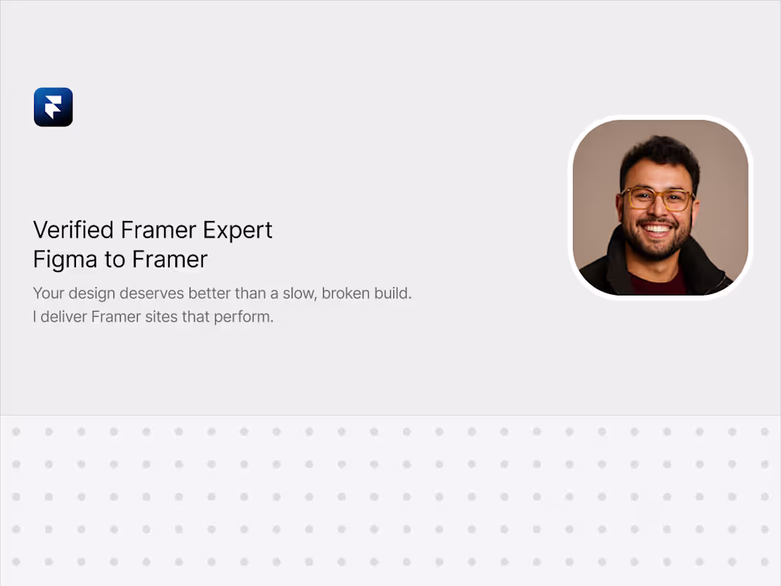 Cover image for Figma and Framer Expert | Landing Page | Website