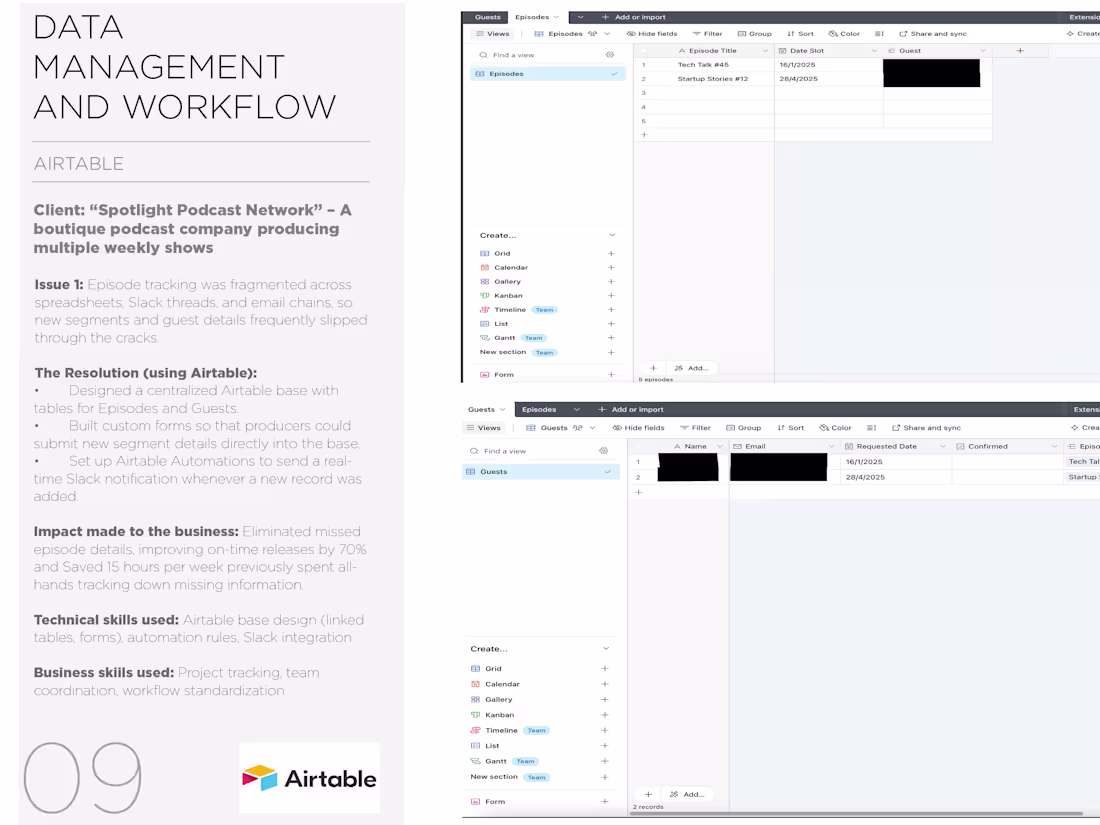 Cover image for Airtable Data Management & Workflow