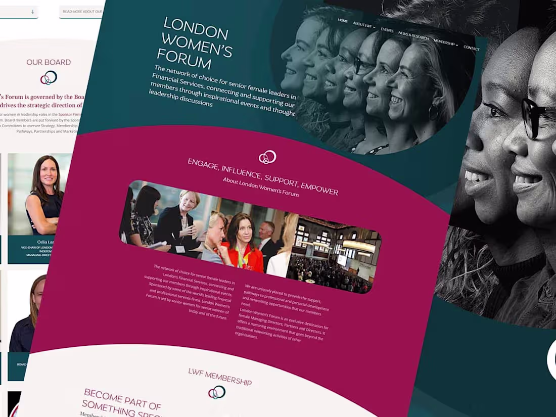 Cover image for WordPress design and build for London Womens Forum Networking 