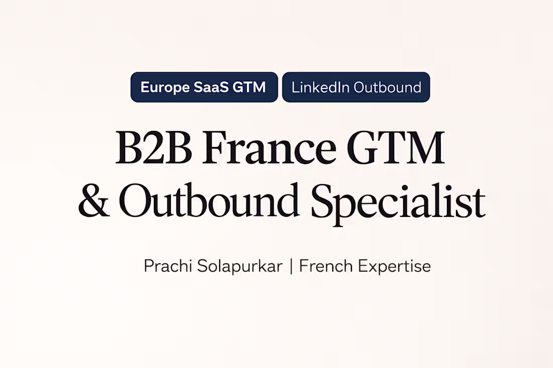 Cover image for Europe GTM | Outbound via Linkedin | French Expert
