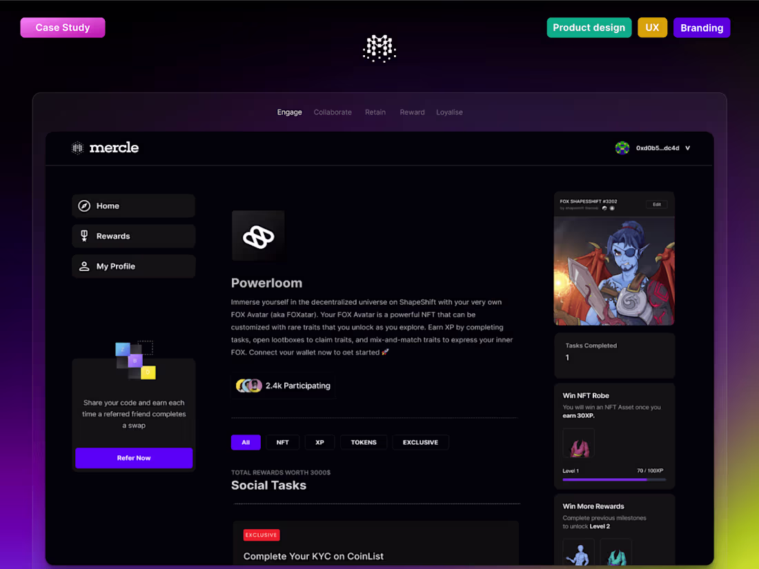 Cover image for Mercle | Reinventing Community Bonds Through Personalised NFTs