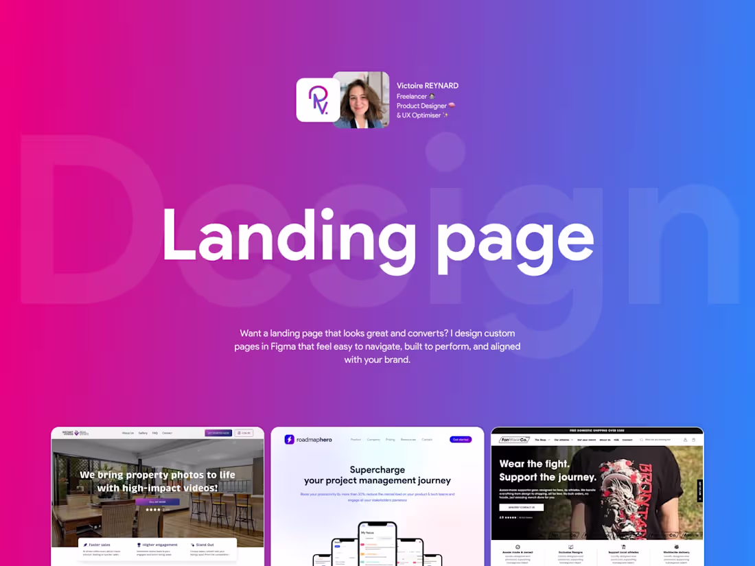 Cover image for I will craft a high converting Landing page • Figma