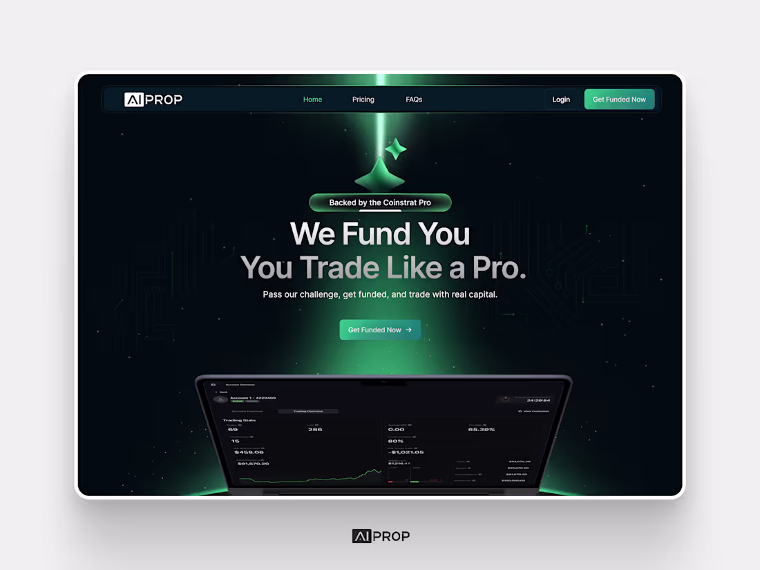 Cover image for Website design for a prop firm