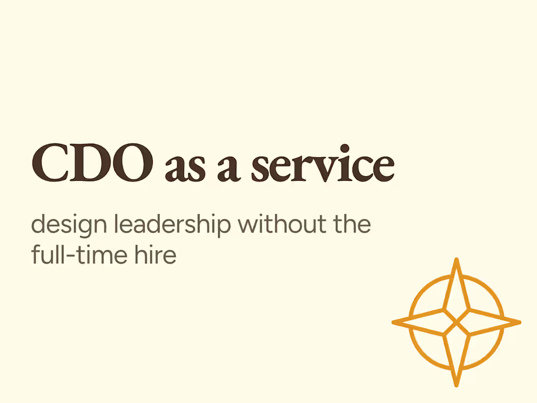 Cover image for CDO as a Service: Strategic Design Leadership On-Demand